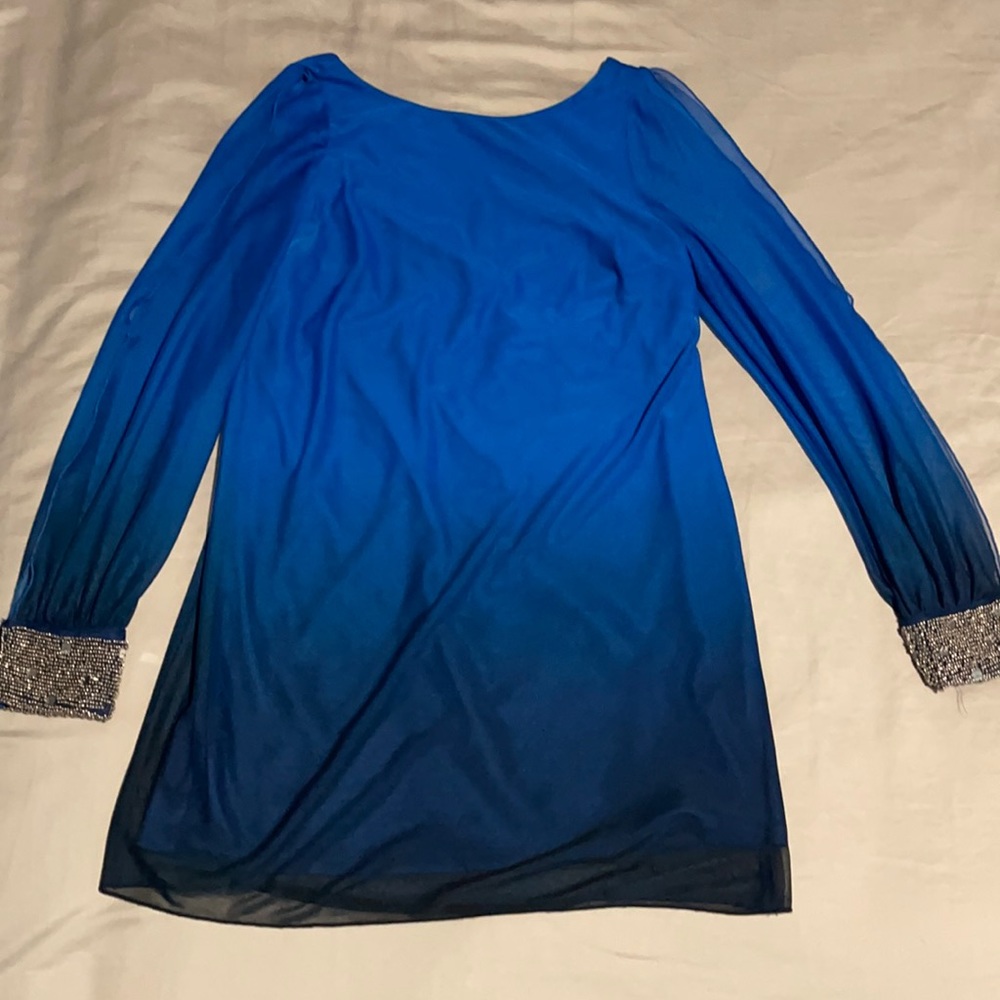 Ombré blue cocktail dress